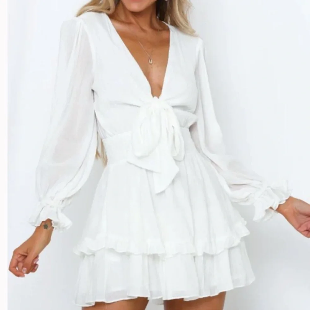 Hello Molly ivory white bow front dresss - Picture 4 of 6